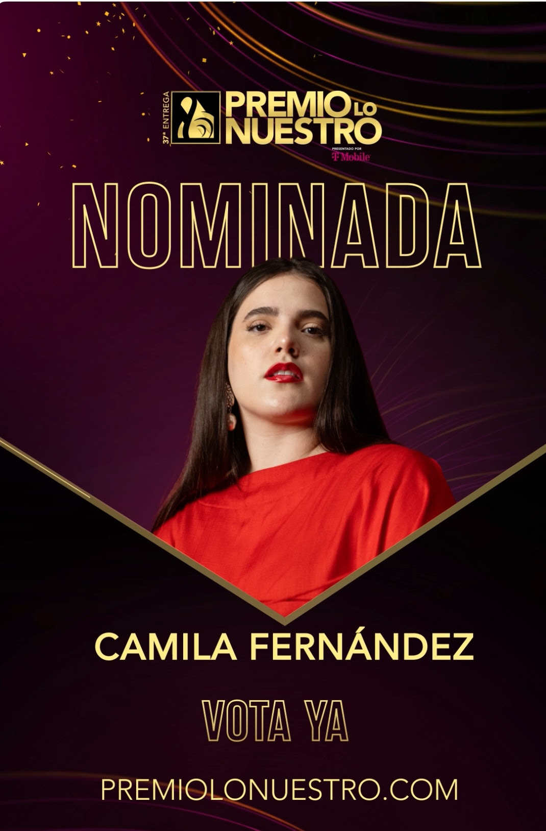 En este momento estás viendo Camila Fernández recibe su primera nominación a Premio Lo Nuestro en la Categoría de “Artista Femenina del Año- Música Mexicana